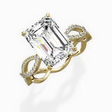 Infinity Band Vintage Style Engagement Ring - The Better Diamonds
