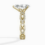 Infinity Band Vintage Style Engagement Ring - The Better Diamonds