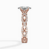 Infinity Band Vintage Style Engagement Ring - The Better Diamonds