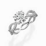 Infinity Band Vintage Style Engagement Ring - The Better Diamonds