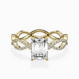 Infinity Band Vintage Style Engagement Ring - The Better Diamonds