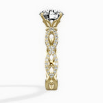 Infinity Band Vintage Style Engagement Ring - The Better Diamonds