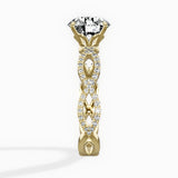 Infinity Band Vintage Style Engagement Ring - The Better Diamonds