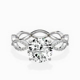 Infinity Band Vintage Style Engagement Ring - The Better Diamonds