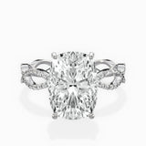 Infinity Band Vintage Style Engagement Ring - The Better Diamonds