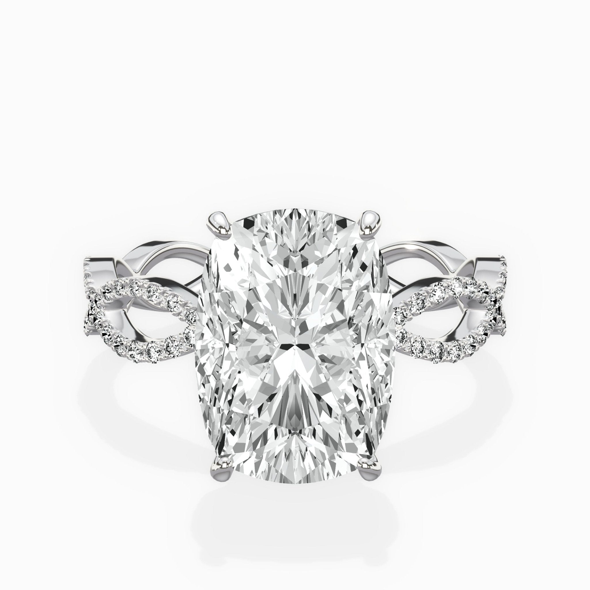 Infinity Band Vintage Style Engagement Ring - The Better Diamonds