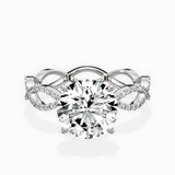Infinity Band Vintage Style Engagement Ring - The Better Diamonds