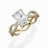 Infinity Band Vintage Style Engagement Ring - The Better Diamonds