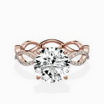 Infinity Band Vintage Style Engagement Ring - The Better Diamonds
