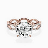 Infinity Band Vintage Style Engagement Ring - The Better Diamonds