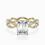 Infinity Band Vintage Style Engagement Ring - The Better Diamonds