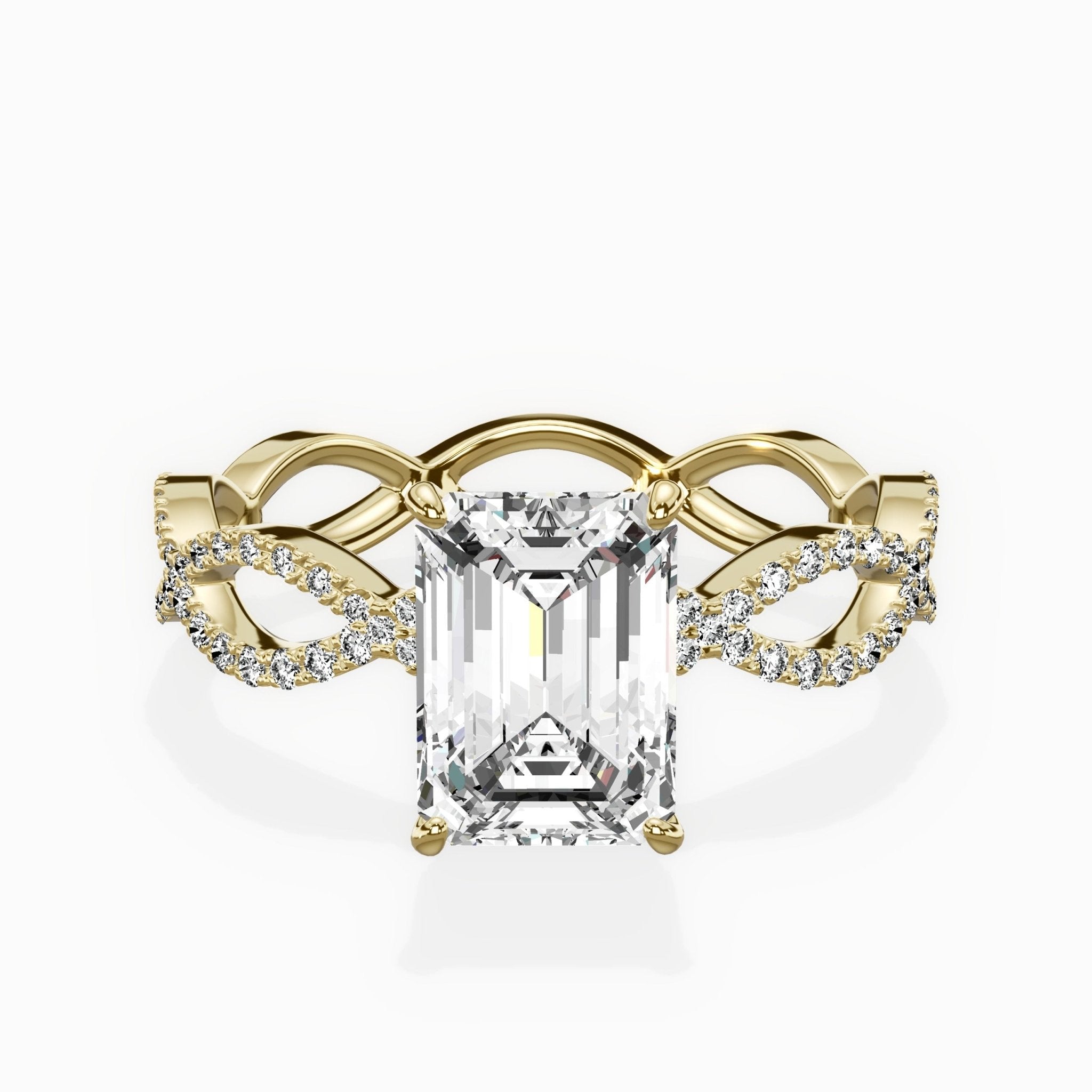 Infinity Band Vintage Style Engagement Ring - The Better Diamonds