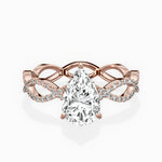 Infinity Band Vintage Style Engagement Ring - The Better Diamonds
