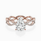 Infinity Band Vintage Style Engagement Ring - The Better Diamonds