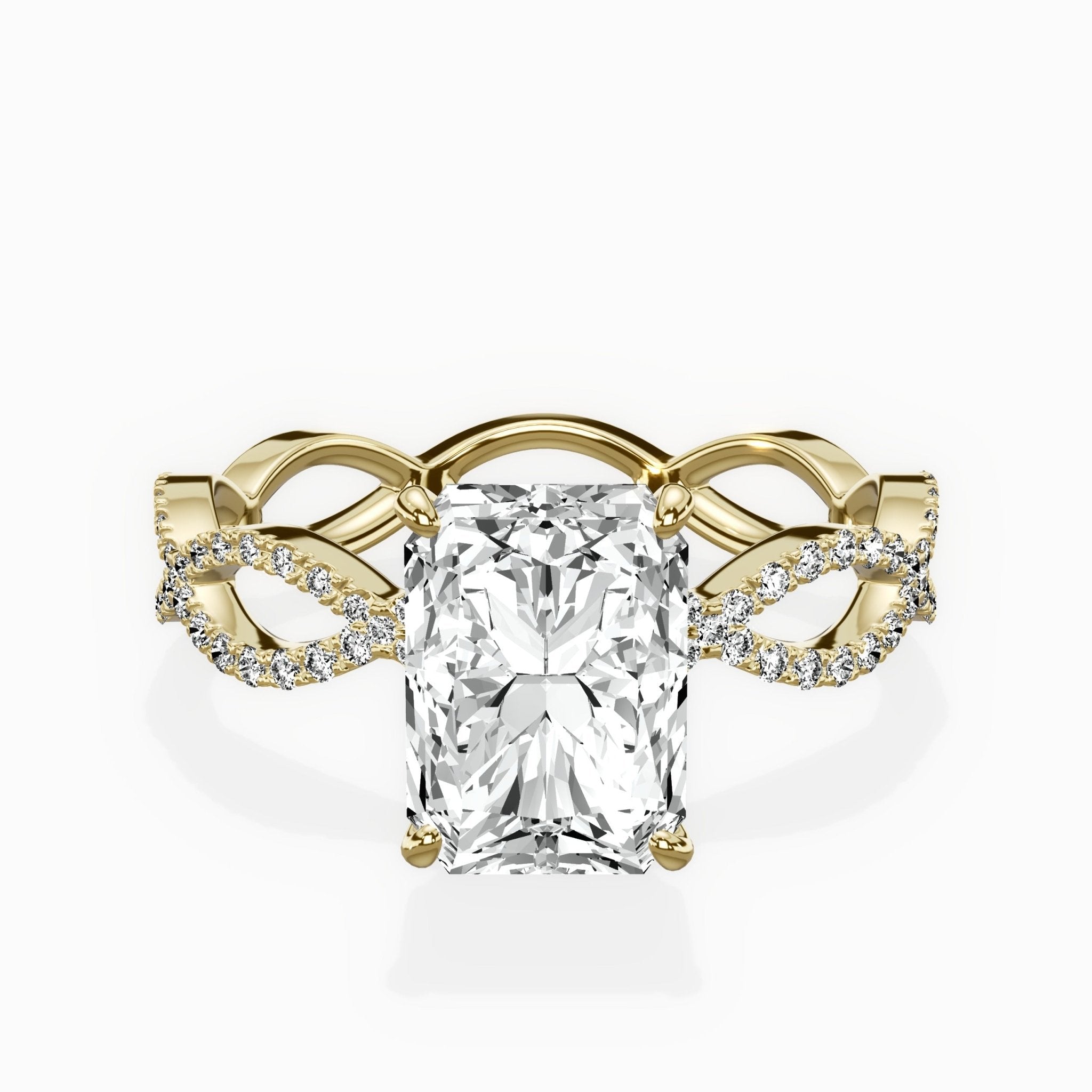 Infinity Band Vintage Style Engagement Ring - The Better Diamonds