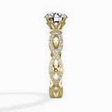 Infinity Band Vintage Style Engagement Ring - The Better Diamonds