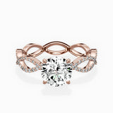 Infinity Band Vintage Style Engagement Ring - The Better Diamonds