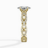 Infinity Band Vintage Style Engagement Ring - The Better Diamonds