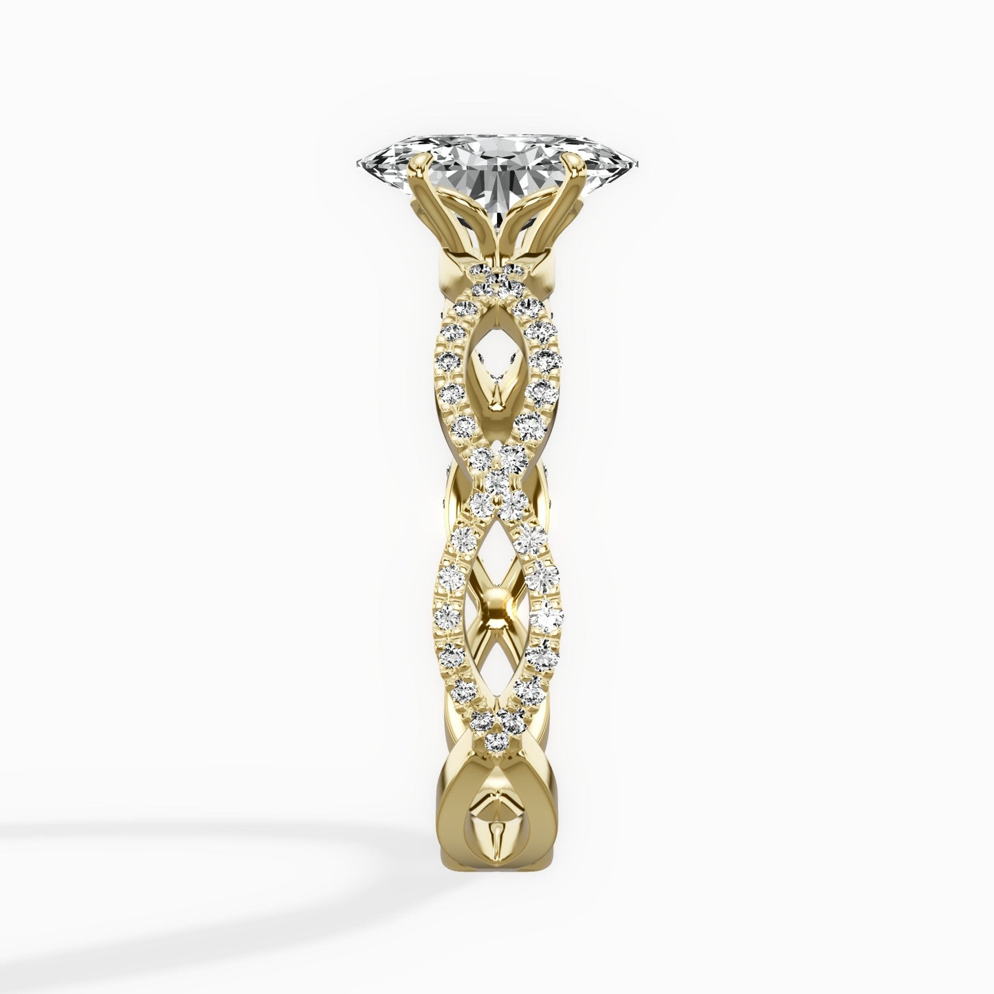 Infinity Band Vintage Style Engagement Ring - The Better Diamonds