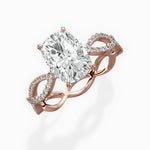 Infinity Band Vintage Style Engagement Ring - The Better Diamonds