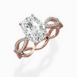 Infinity Band Vintage Style Engagement Ring - The Better Diamonds