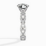 Infinity Band Vintage Style Engagement Ring - The Better Diamonds