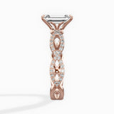 Infinity Band Vintage Style Engagement Ring - The Better Diamonds