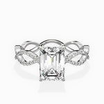 Infinity Band Vintage Style Engagement Ring - The Better Diamonds