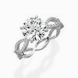 Infinity Band Vintage Style Engagement Ring - The Better Diamonds