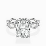 Infinity Band Vintage Style Engagement Ring - The Better Diamonds