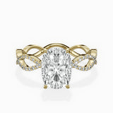 Infinity Band Vintage Style Engagement Ring - The Better Diamonds