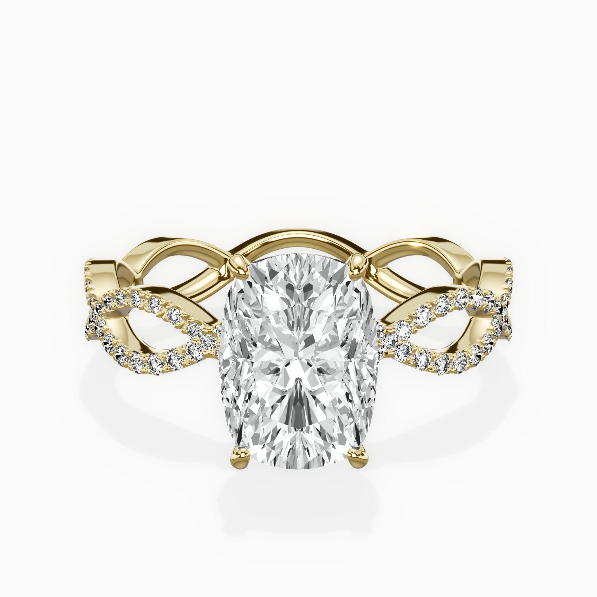 Infinity Band Vintage Style Engagement Ring - The Better Diamonds