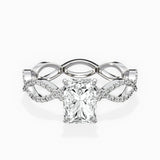 Infinity Band Vintage Style Engagement Ring - The Better Diamonds
