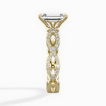 Infinity Band Vintage Style Engagement Ring - The Better Diamonds