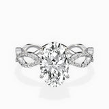 Infinity Band Vintage Style Engagement Ring - The Better Diamonds