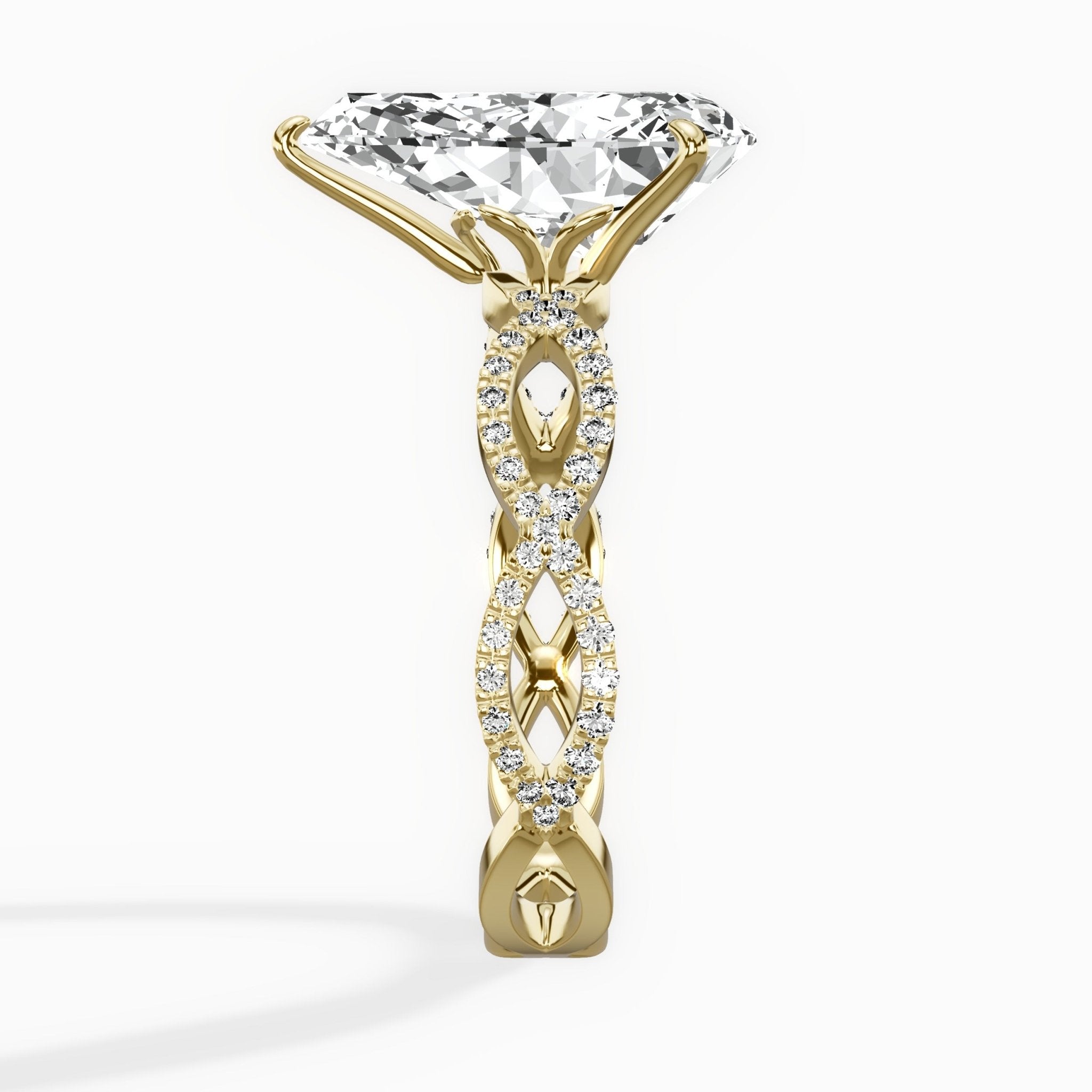 Infinity Band Vintage Style Engagement Ring - The Better Diamonds