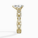 Infinity Band Vintage Style Engagement Ring - The Better Diamonds