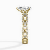 Infinity Band Vintage Style Engagement Ring - The Better Diamonds