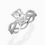 Infinity Band Vintage Style Engagement Ring - The Better Diamonds