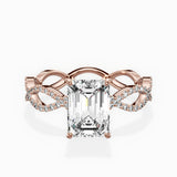 Infinity Band Vintage Style Engagement Ring - The Better Diamonds