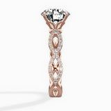 Infinity Band Vintage Style Engagement Ring - The Better Diamonds