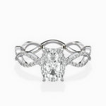 Infinity Band Vintage Style Engagement Ring - The Better Diamonds
