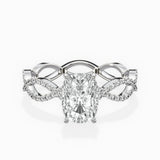 Infinity Band Vintage Style Engagement Ring - The Better Diamonds