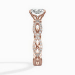 Infinity Band Vintage Style Engagement Ring - The Better Diamonds