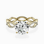 Infinity Band Vintage Style Engagement Ring - The Better Diamonds