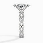Infinity Band Vintage Style Engagement Ring - The Better Diamonds