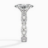 Infinity Band Vintage Style Engagement Ring - The Better Diamonds