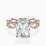 Infinity Band Vintage Style Engagement Ring - The Better Diamonds