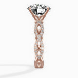 Infinity Band Vintage Style Engagement Ring - The Better Diamonds