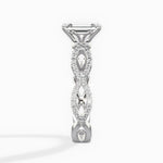 Infinity Band Vintage Style Engagement Ring - The Better Diamonds